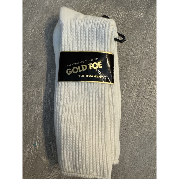 NOS VTG Gold Toe‎ Cotton Tournament Tennis Sports Socks Size 10 1/2 - 14 - Picture 1 of 4